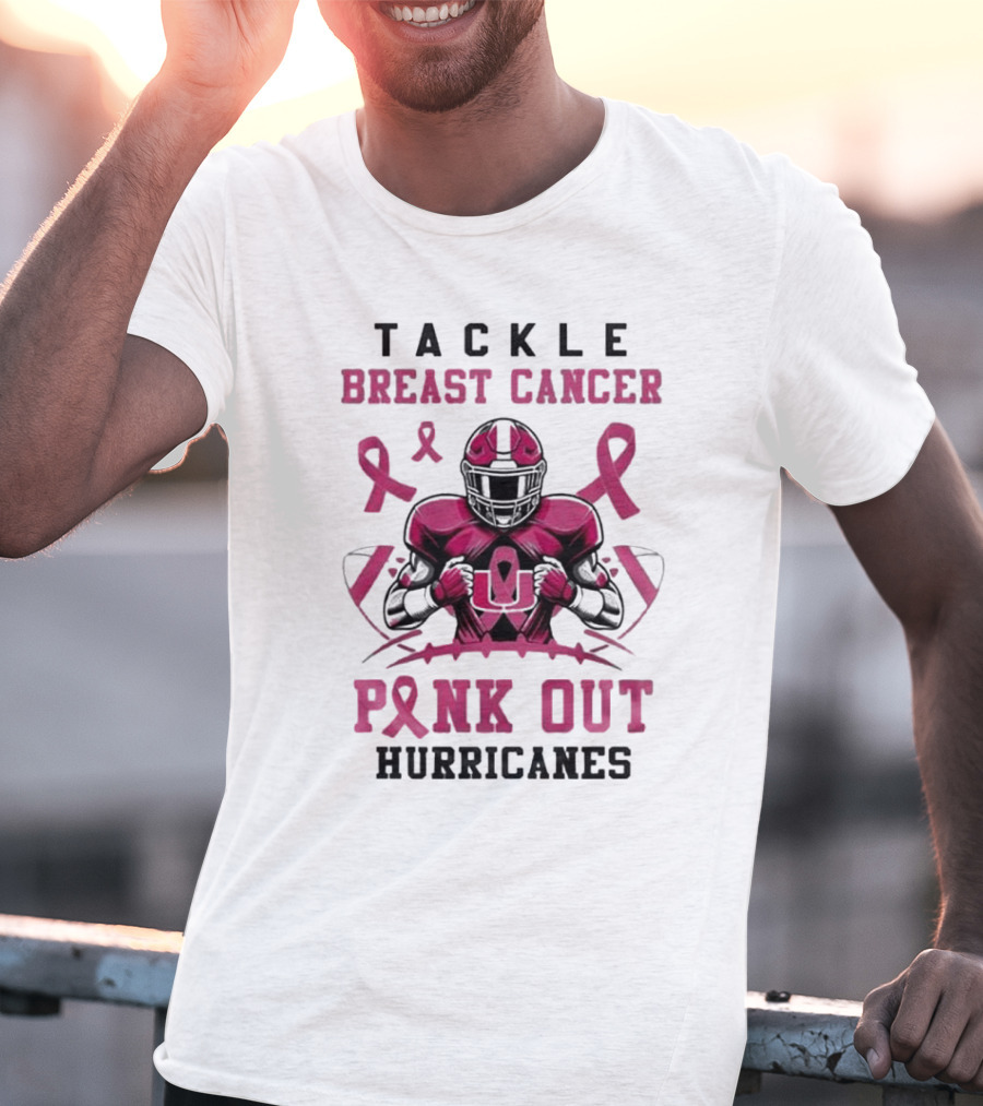 Tackle Breast Cancer Pink Out Hurricanes T-Shirt