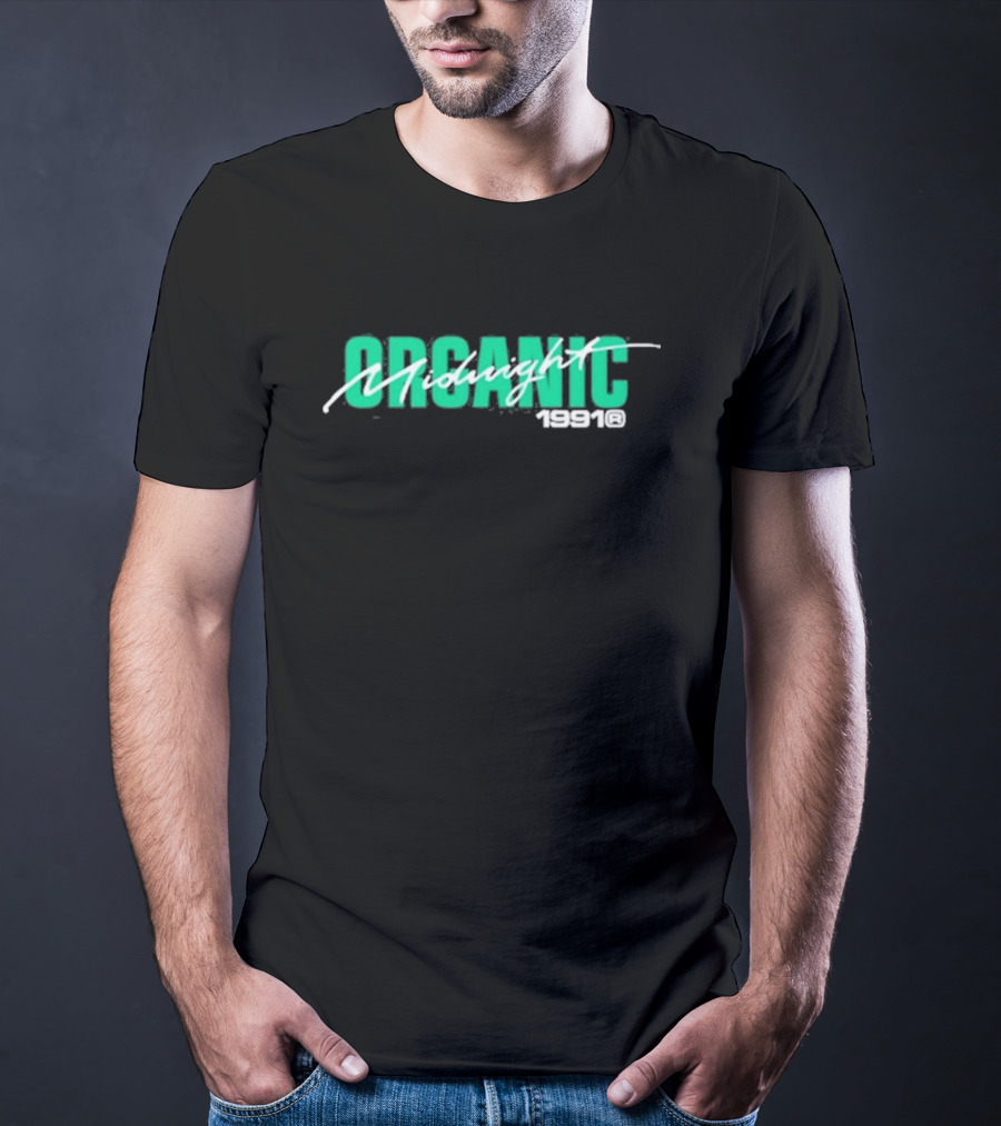 Midnight Organic 1991 Bold Script Emphasis T-Shirt