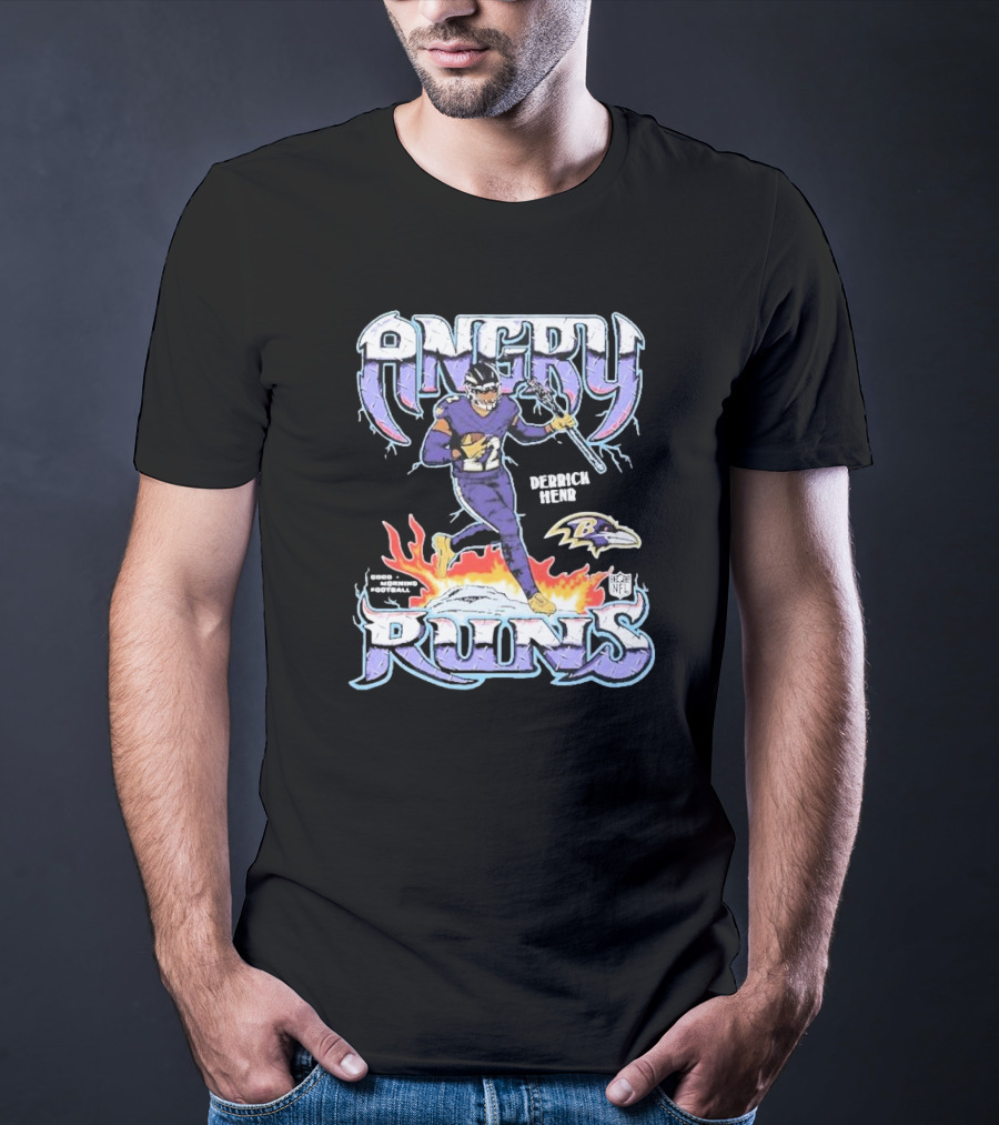 Angry Runs Baltimore Ravens Derrick Henry Good Morning Football NFL T-Shirt