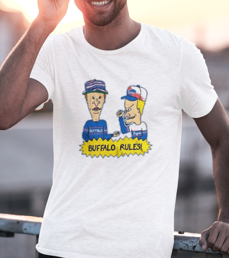 Beavis And Butt-Head Buffalo Rules Buffalo Bills Cartoon Characters T-Shirt