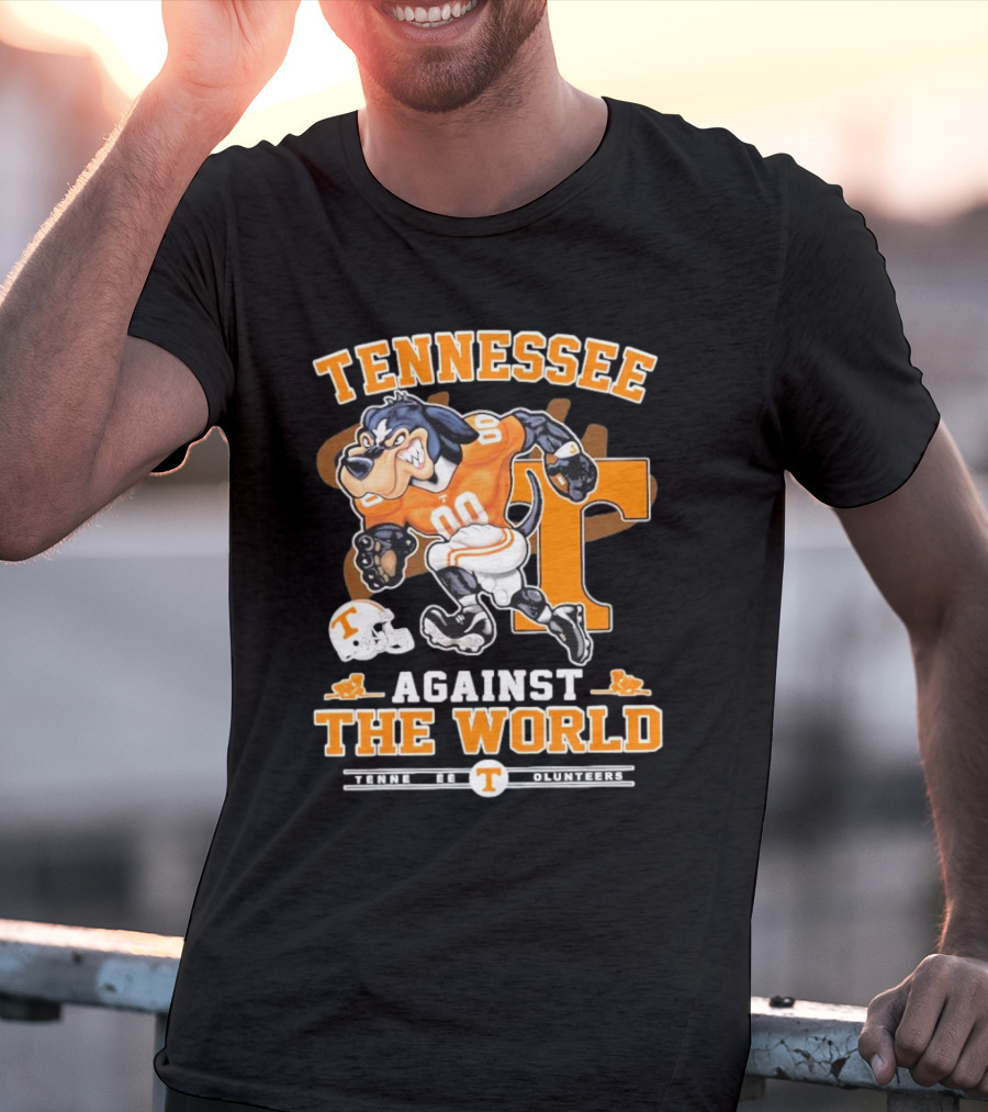 Tennessee Vols Mascot Charging Forward Against The World T-Shirt