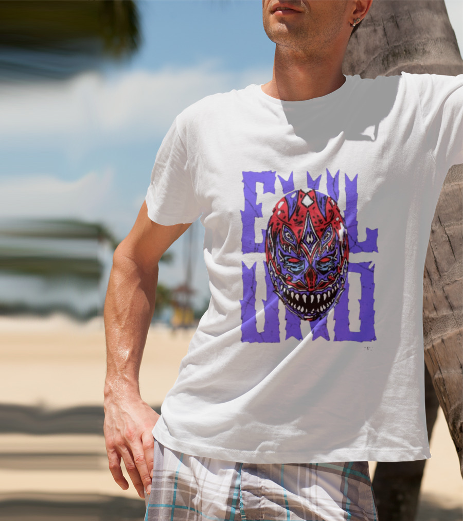 Evil Uno Mask Monster AEW T-Shirt