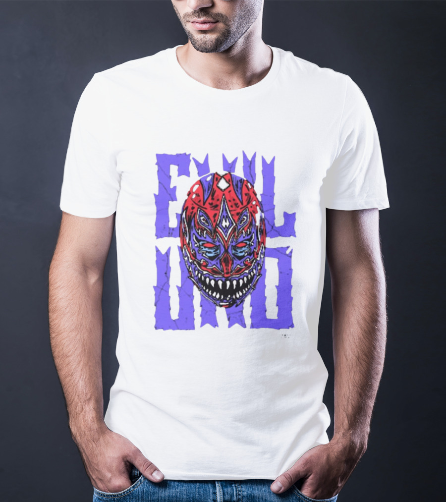 Evil Uno Mask Monster AEW T-Shirt