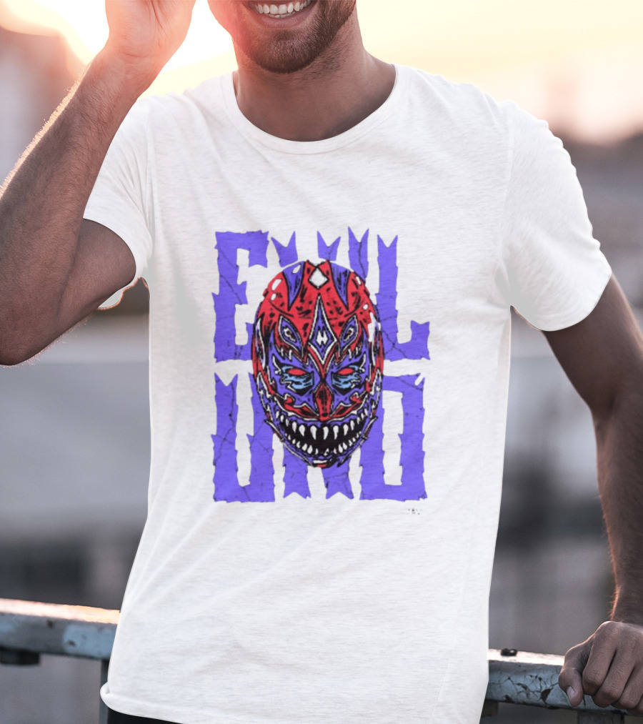Evil Uno Mask Monster AEW T-Shirt