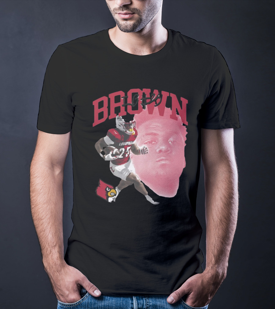 Brown IB #25 Louisville Cardinals Football Player T-Shirt