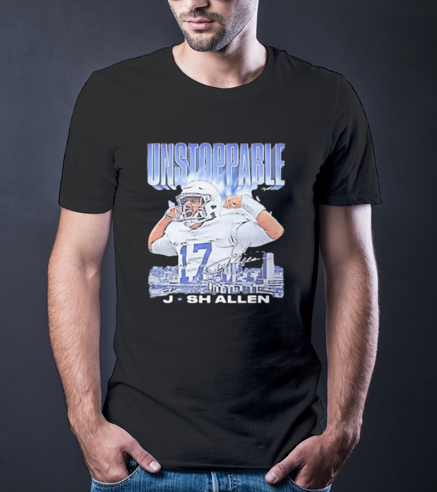 Buffalo Bills NFL Football Josh Allen Unstoppable Vintage 17 T-Shirt