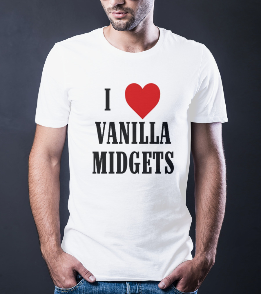 Nick Aldis I Love Vanilla Midgets I Heart Red T-Shirt