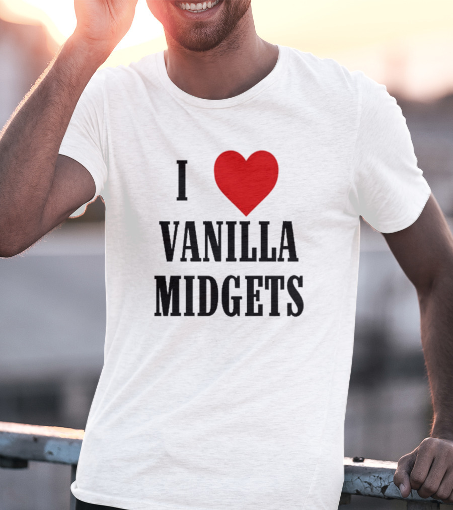 Nick Aldis I Love Vanilla Midgets I Heart Red T-Shirt
