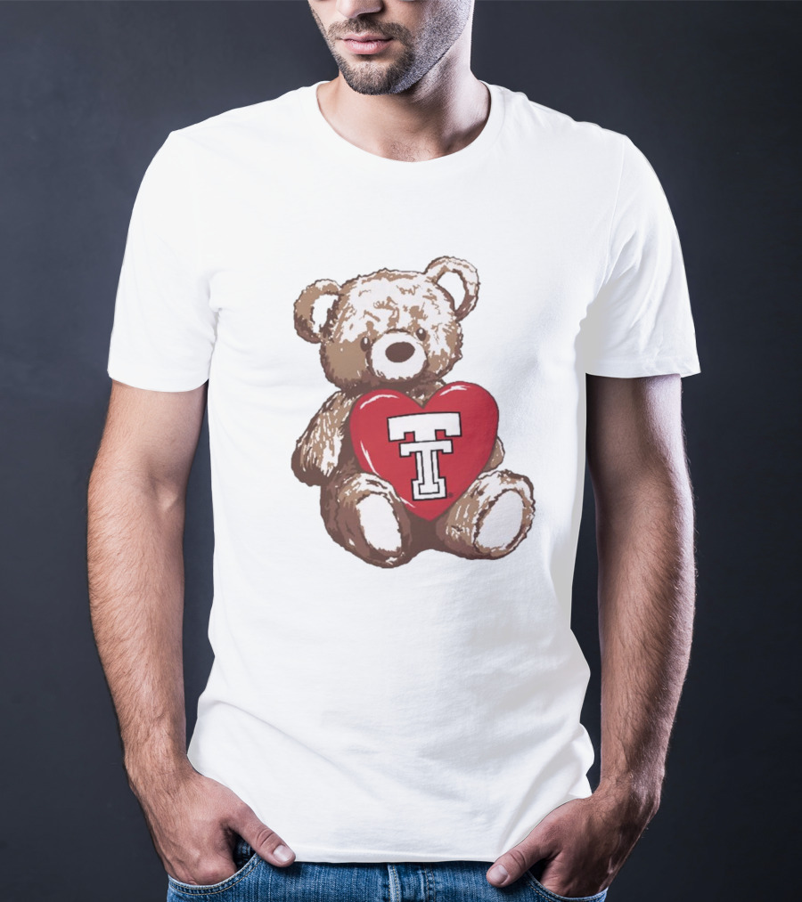 Texas Tech Red Raiders Teddy Bear Heart Hug T-Shirt