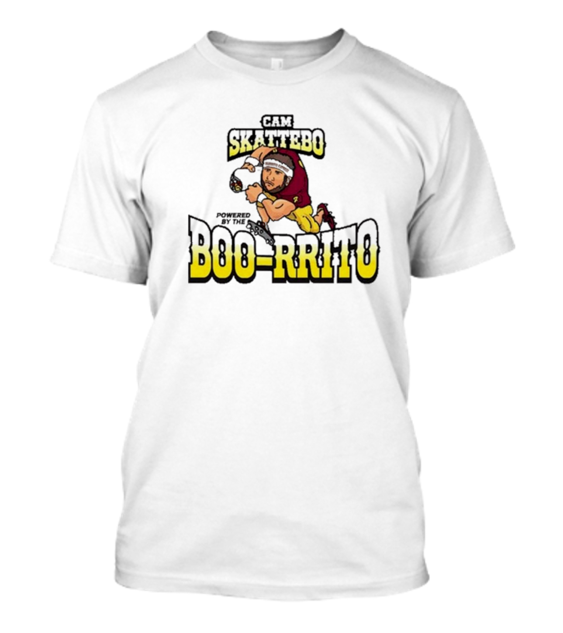 Cam Skattebo Powered By The Boo-rrito Arizona State Sun Devils Caricature T-Shirt
