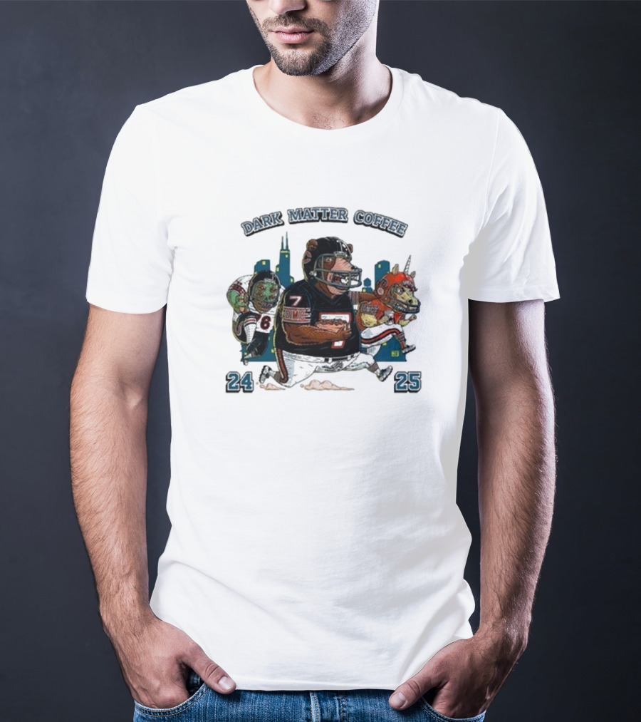 Dark Matter Coffee Da Beans 24 25 Football Monsters T-Shirt