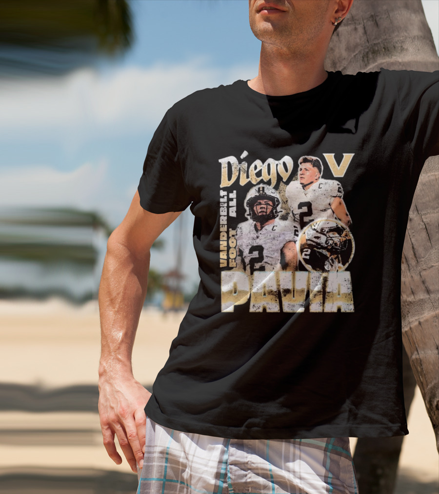 Diego Pavia Vanderbilt Football Vintage Look T-Shirt