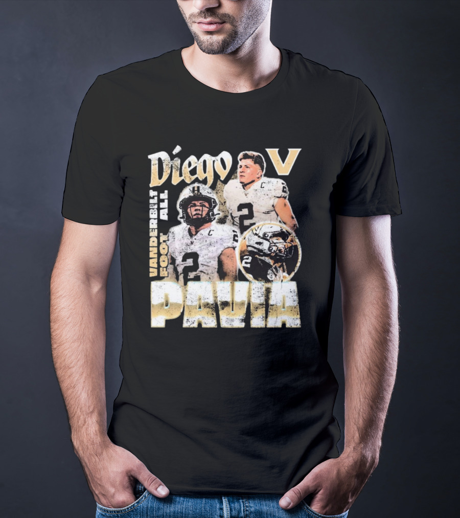Diego Pavia Vanderbilt Football Vintage Look T-Shirt