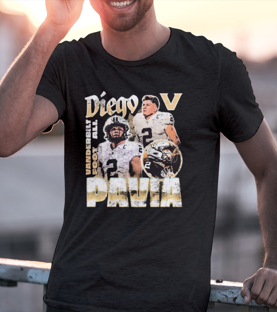 Diego Pavia Vanderbilt Football Vintage Look T-Shirt