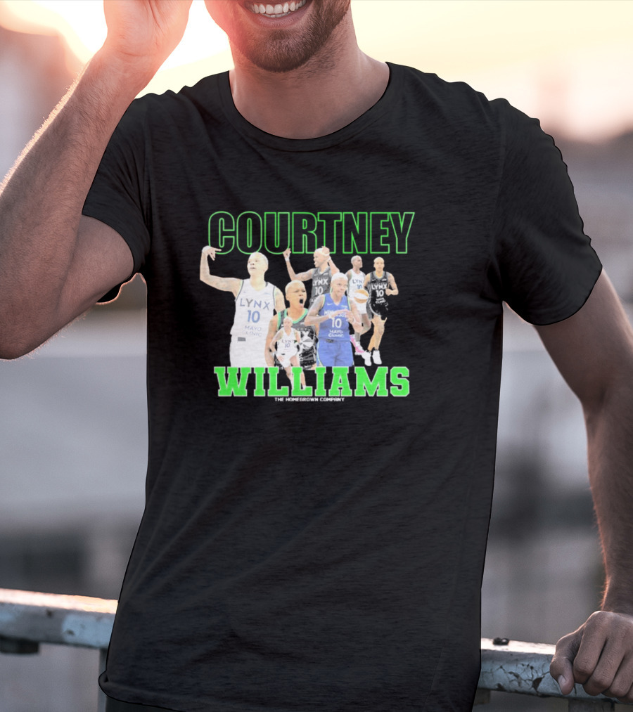 Courtney Williams Minnesota Lynx Lynx 10 The Homegrown Company T-Shirt