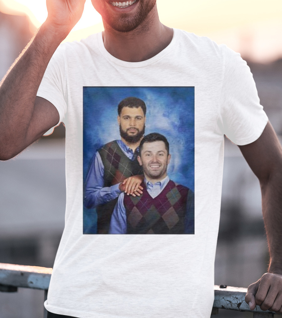 Chase Mclaughlin Wearing Baker Mayfield Mike Evans Step Brothers T-Shirt