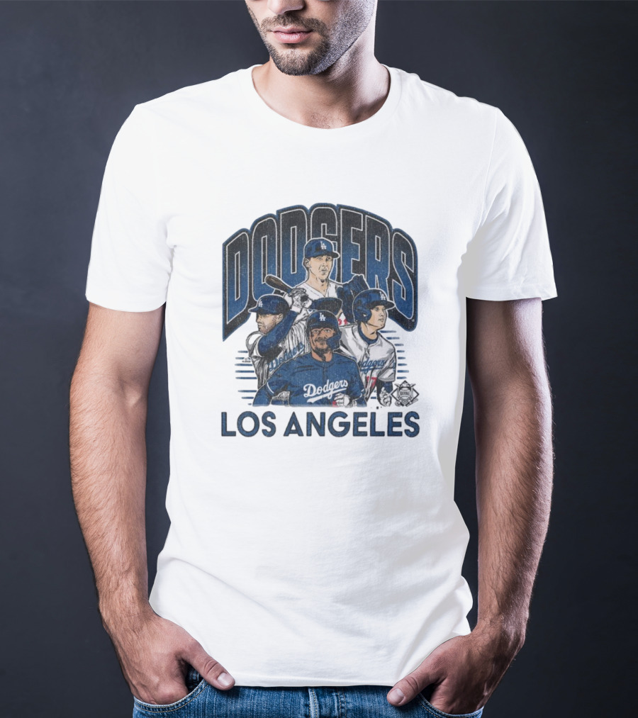 Los Angeles Dodgers Multi Player Vintage Painting T-Shirt