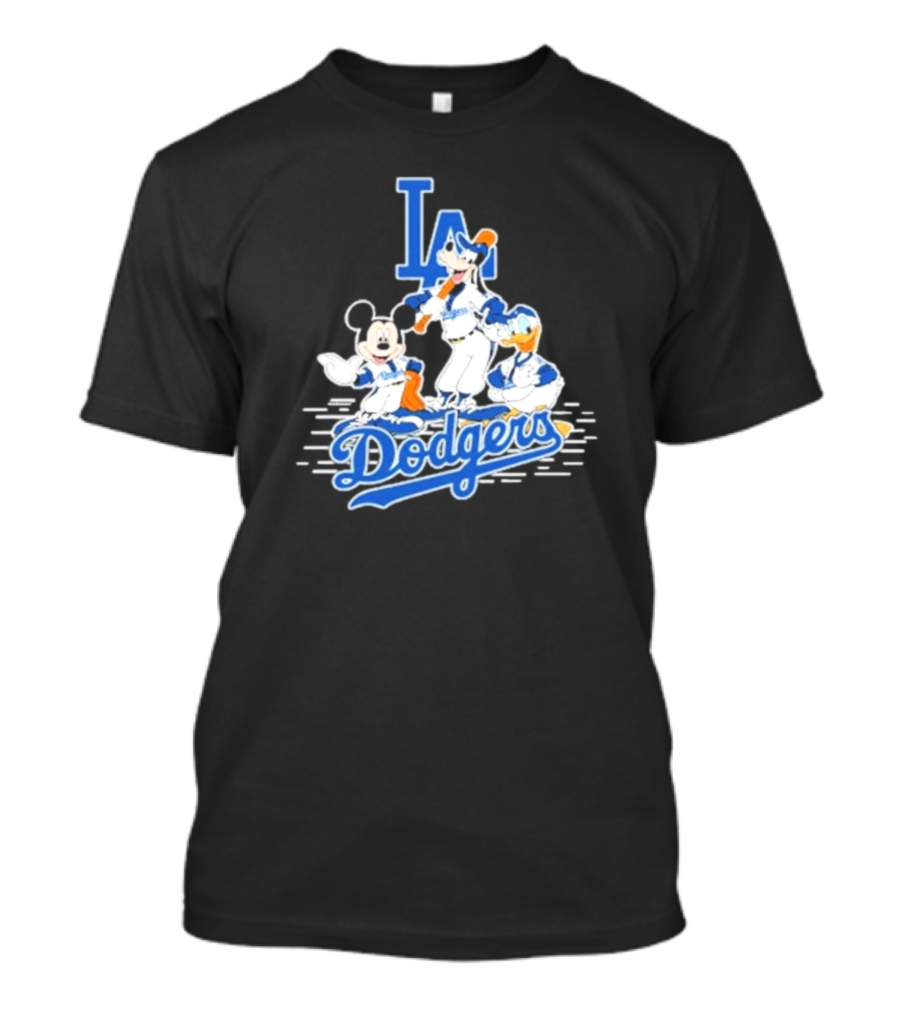 Los Angeles Dodgers Mickey Mouse Donald Duck Goofy Baseball T-Shirt