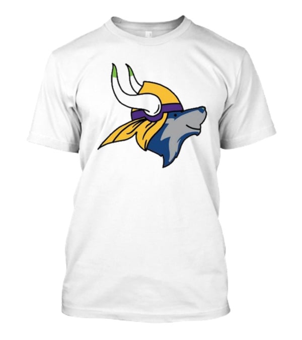 Maplewedgie Corndoggylol Minnesota Timbervikes Vikings Wolf Helmet Nordic Spirit Fusion T-Shirt