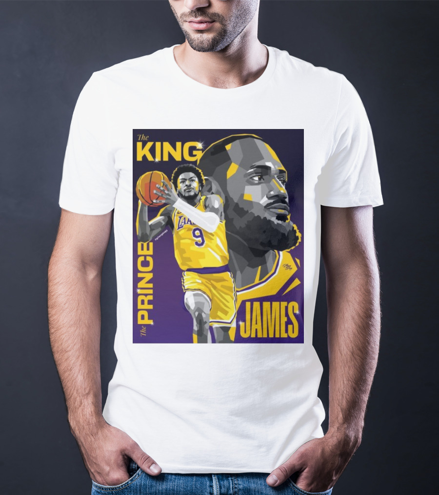 The King The Prince LeBron James Bronny James Lakers NBA T-Shirt