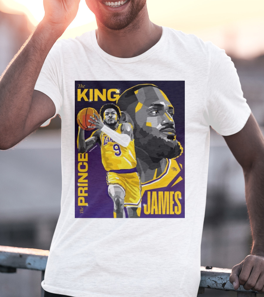 The King The Prince LeBron James Bronny James Lakers NBA T-Shirt