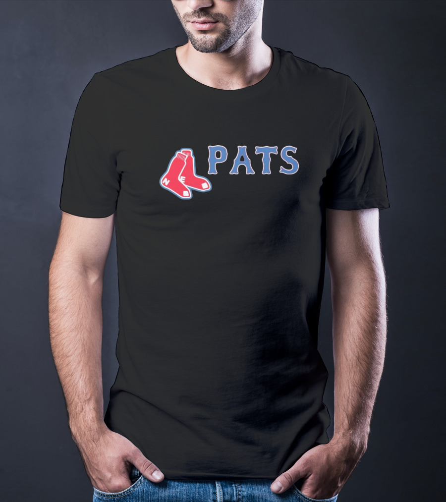 NFL MLB New England Patriots Boston Red Sox Pats Logo Mashup T-Shirt