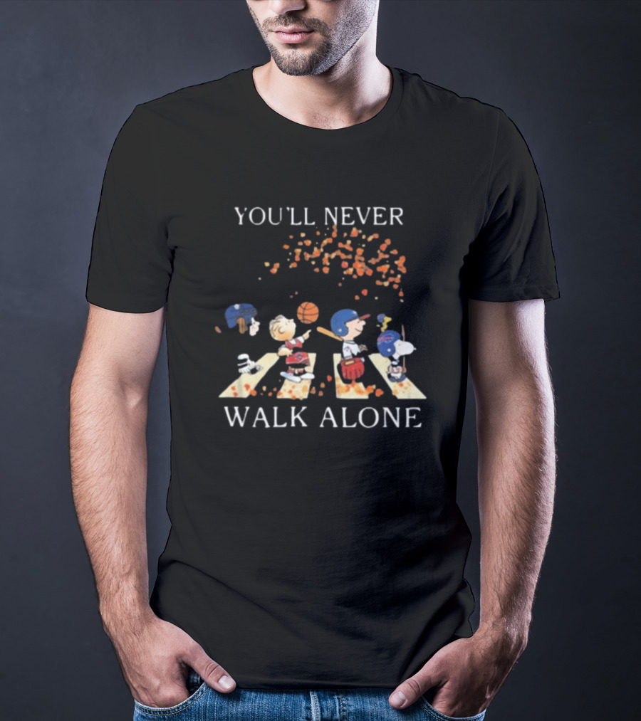 Peanuts Characters You'll Never Walk Alone Toronto Sports Team T-Shirt