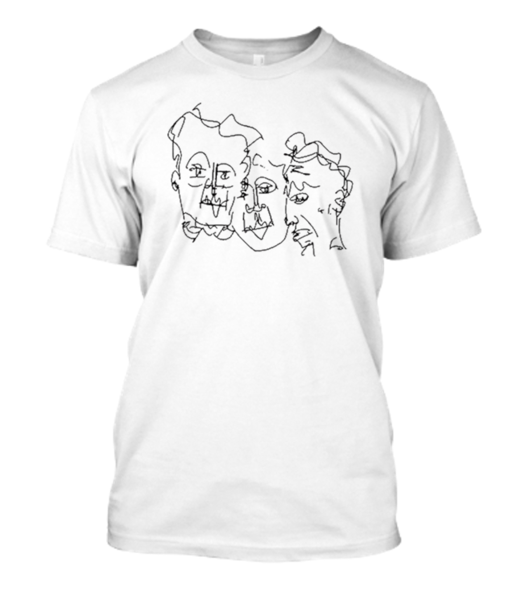 Keanemusic Continuous Line Drawing Trio Portrait Tc T-Shirt