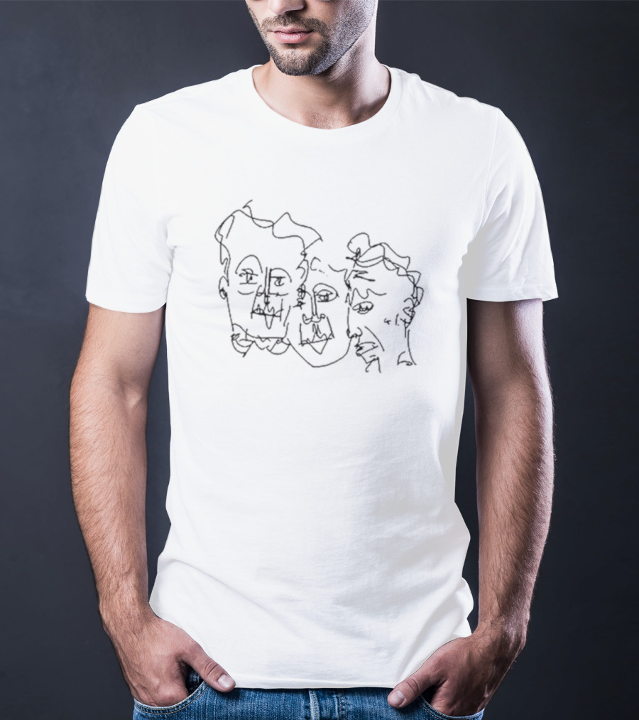 Keanemusic Continuous Line Drawing Trio Portrait Tc T-Shirt