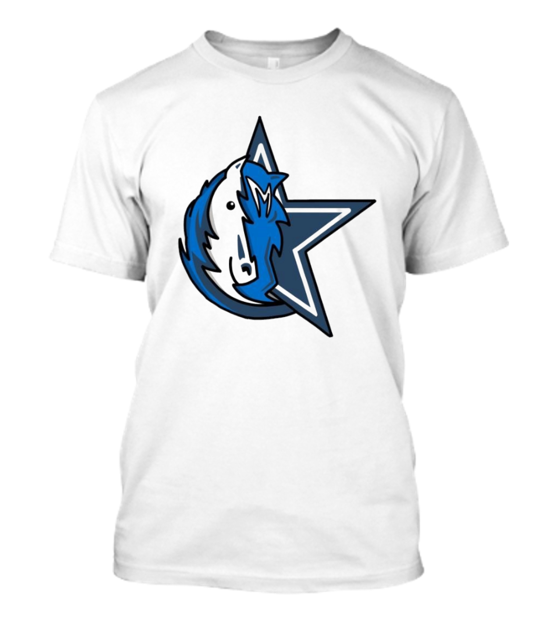 NFL NBA Cowboys Mavericks Logo Mashup Combine T-Shirt