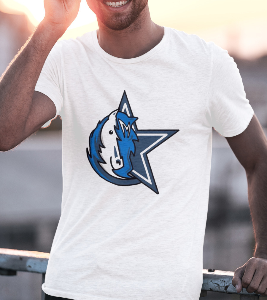NFL NBA Cowboys Mavericks Logo Mashup Combine T-Shirt