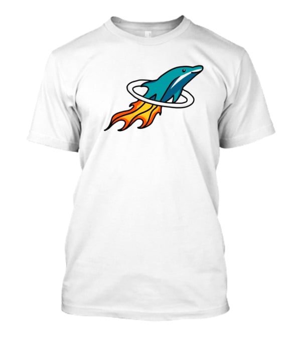 Dolphins X Rockets Crossover Logo Mashup T-Shirt