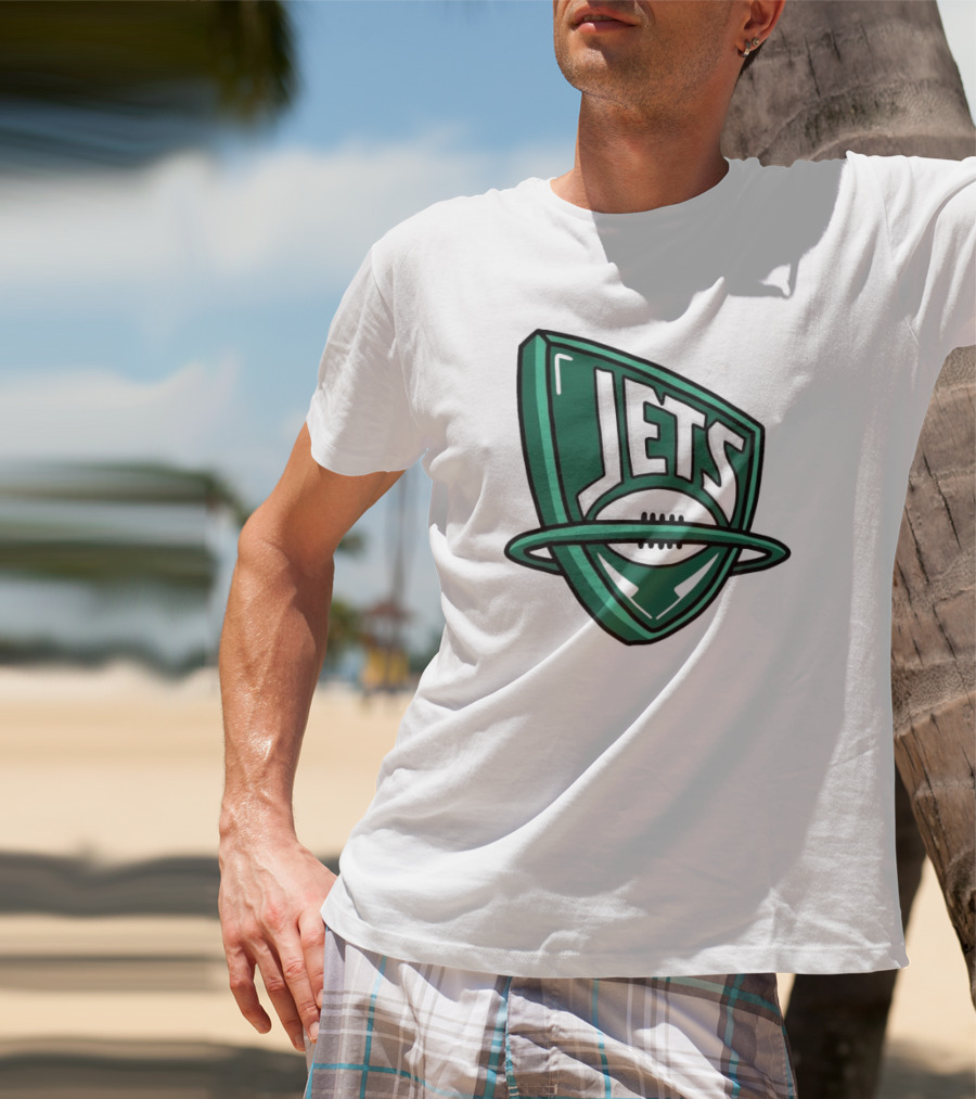 NFL X NBA Jets Logo Mash Combine T-Shirt
