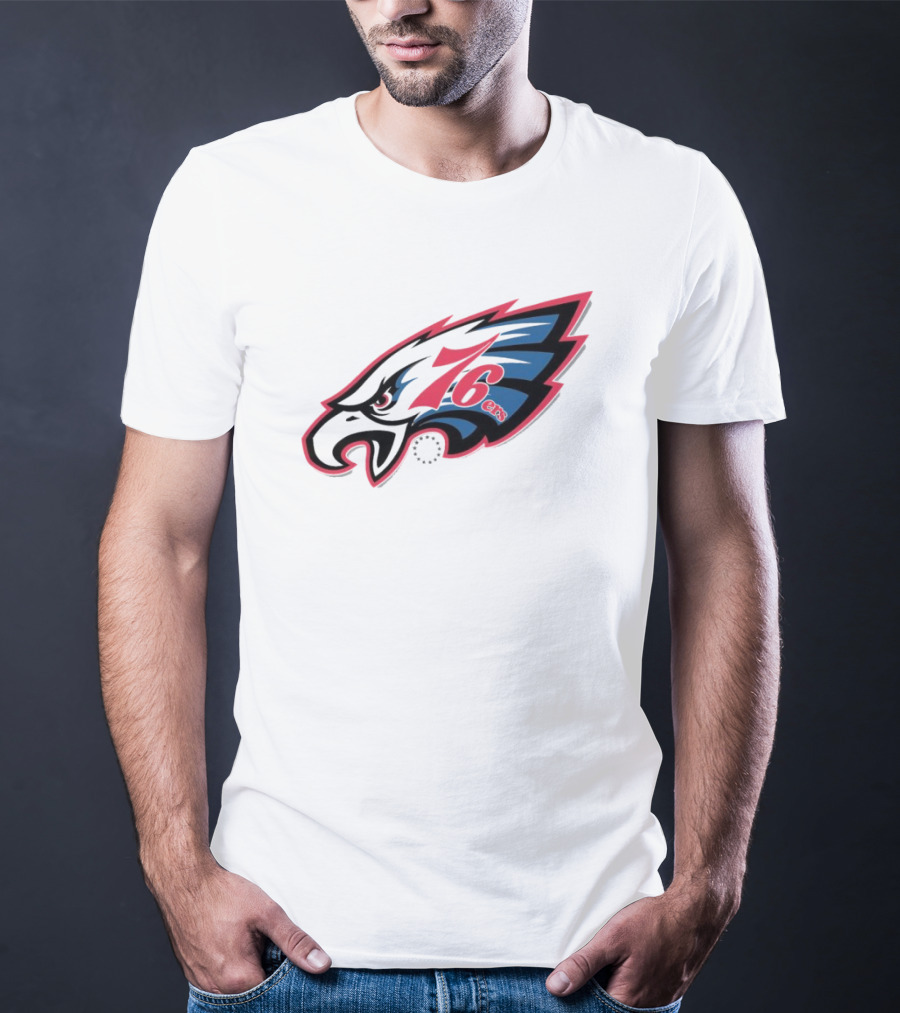Philadelphia Eagles 76ers Logo Mashup NFL X NBA Collaboration T-Shirt
