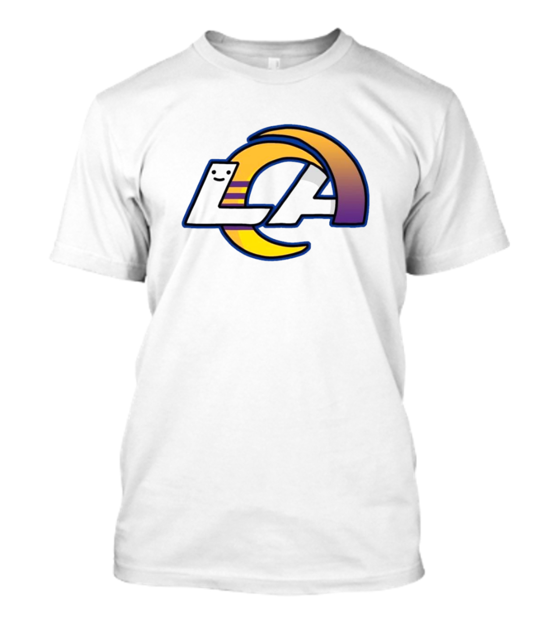 NFL NBA Los Angeles Rams Lakers Logo Mashup T-Shirt