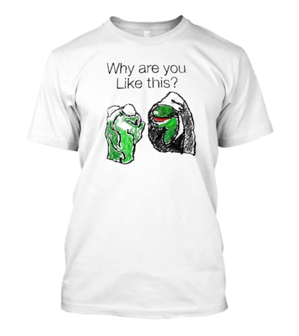 Why Are You Like This Meme Frog Hoodie Inner Self Conflict T-Shirt