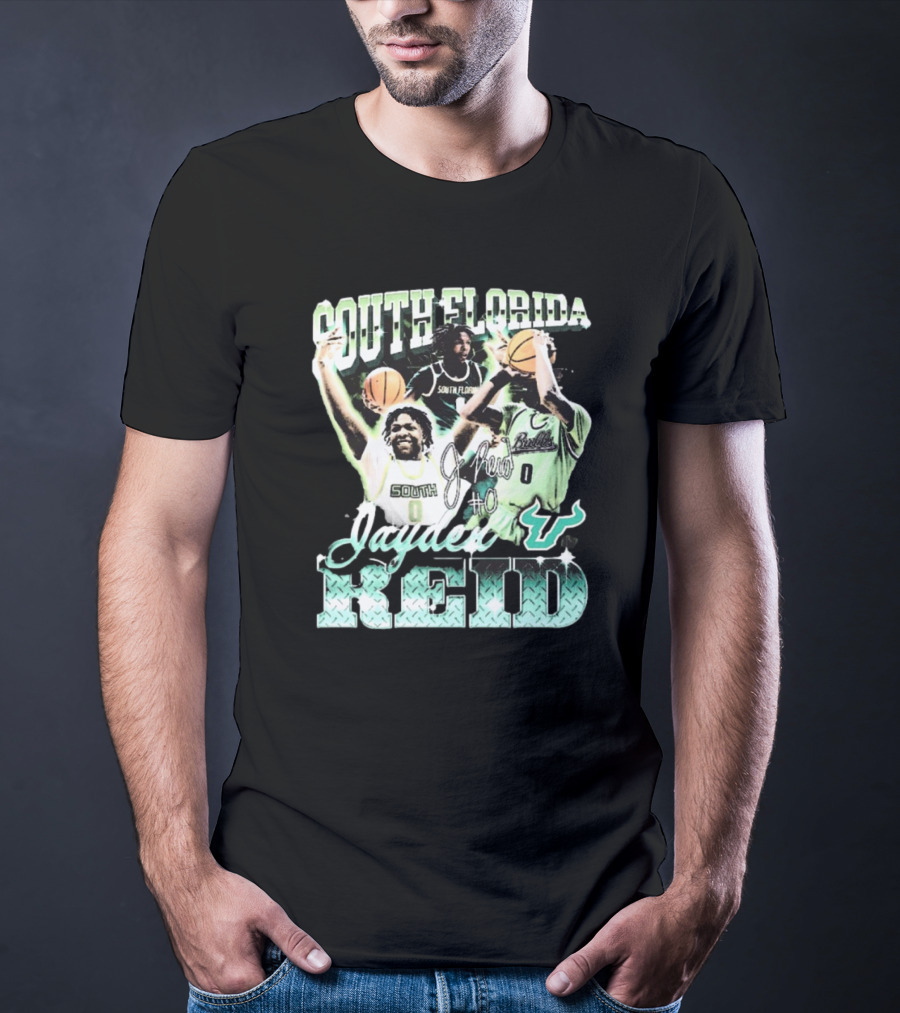 South Florida Jayden Reid #0 Bulls Basketball Signature T-Shirt