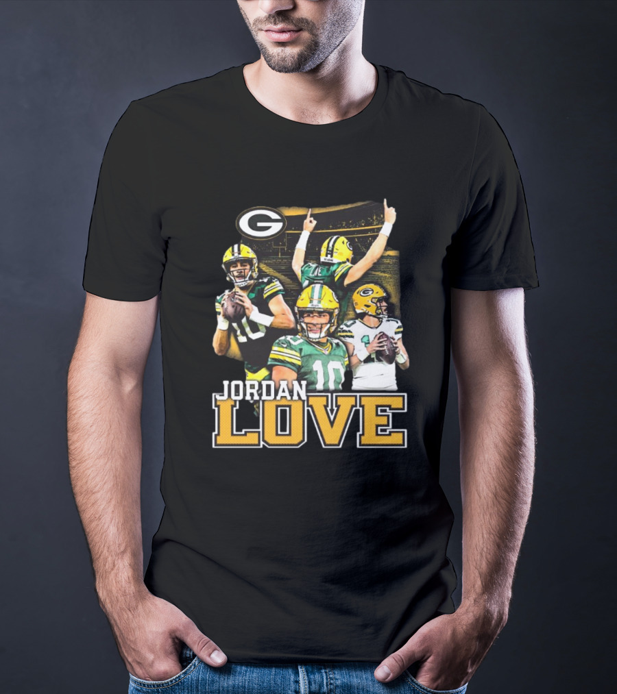 Jordan Love Green Bay Packers Player NFL Iconic Moments T-Shirt