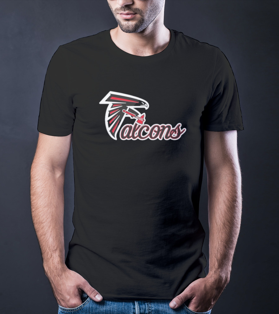 Atlanta Falcons X Atlanta Braves Logo Mashup NFL MLB Collaboration T-Shirt