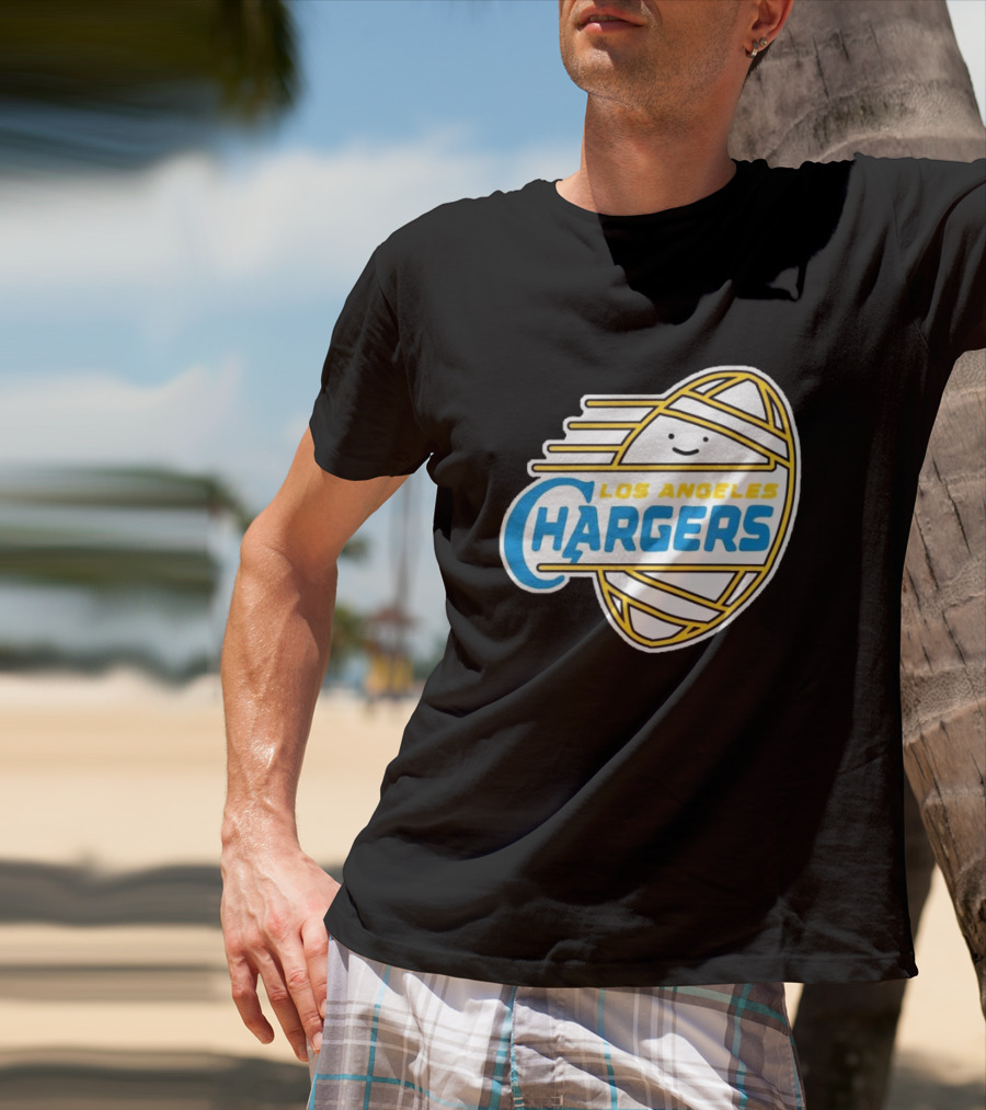 Los Angeles Chargers NFL Logo Mashup Combined With Minimalist T-Shirt