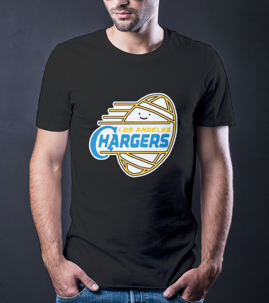 Los Angeles Chargers NFL Logo Mashup Combined With Minimalist T-Shirt