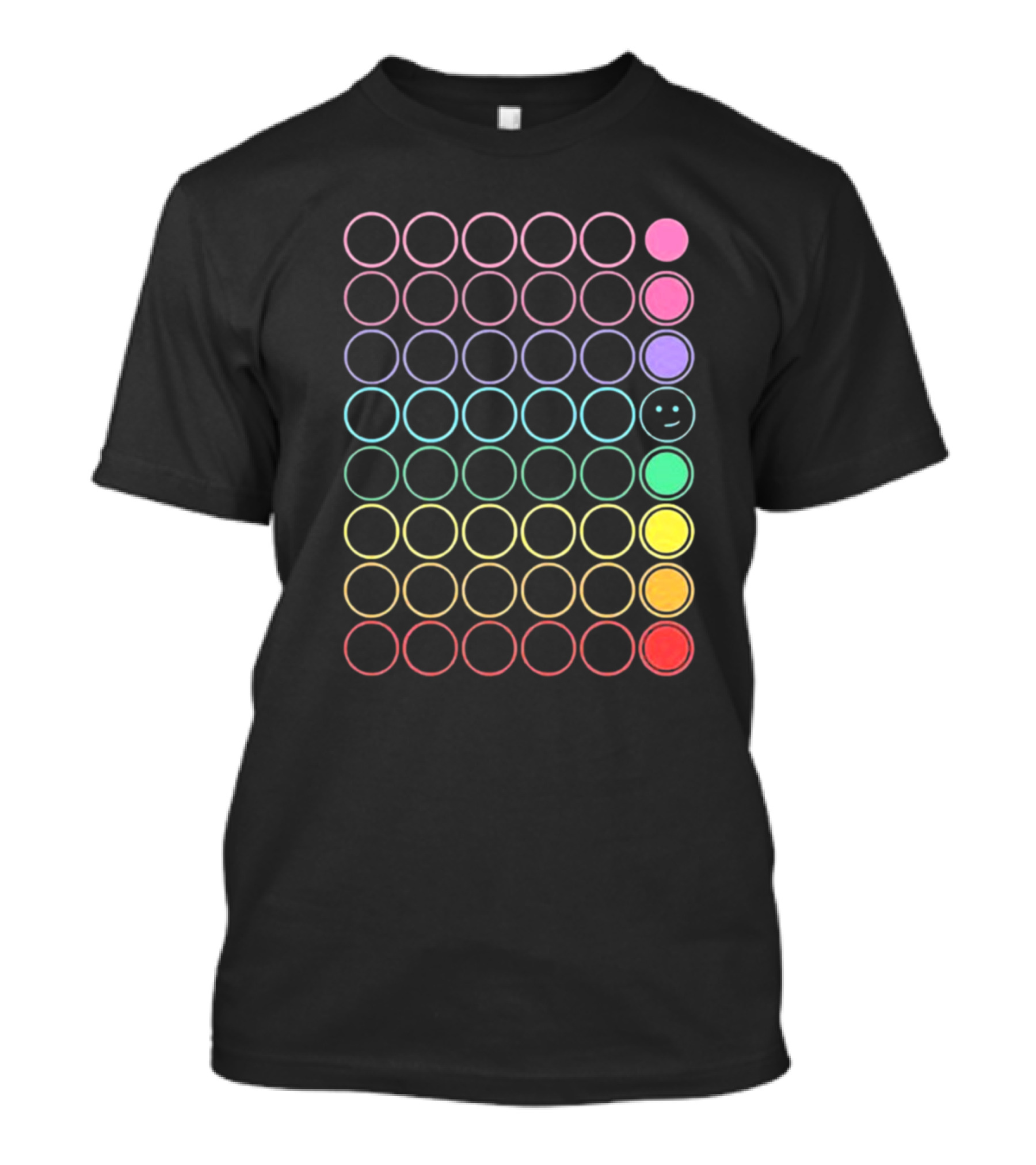 Kinda Funny Pride Rainbow Circles With Smiley T-Shirt