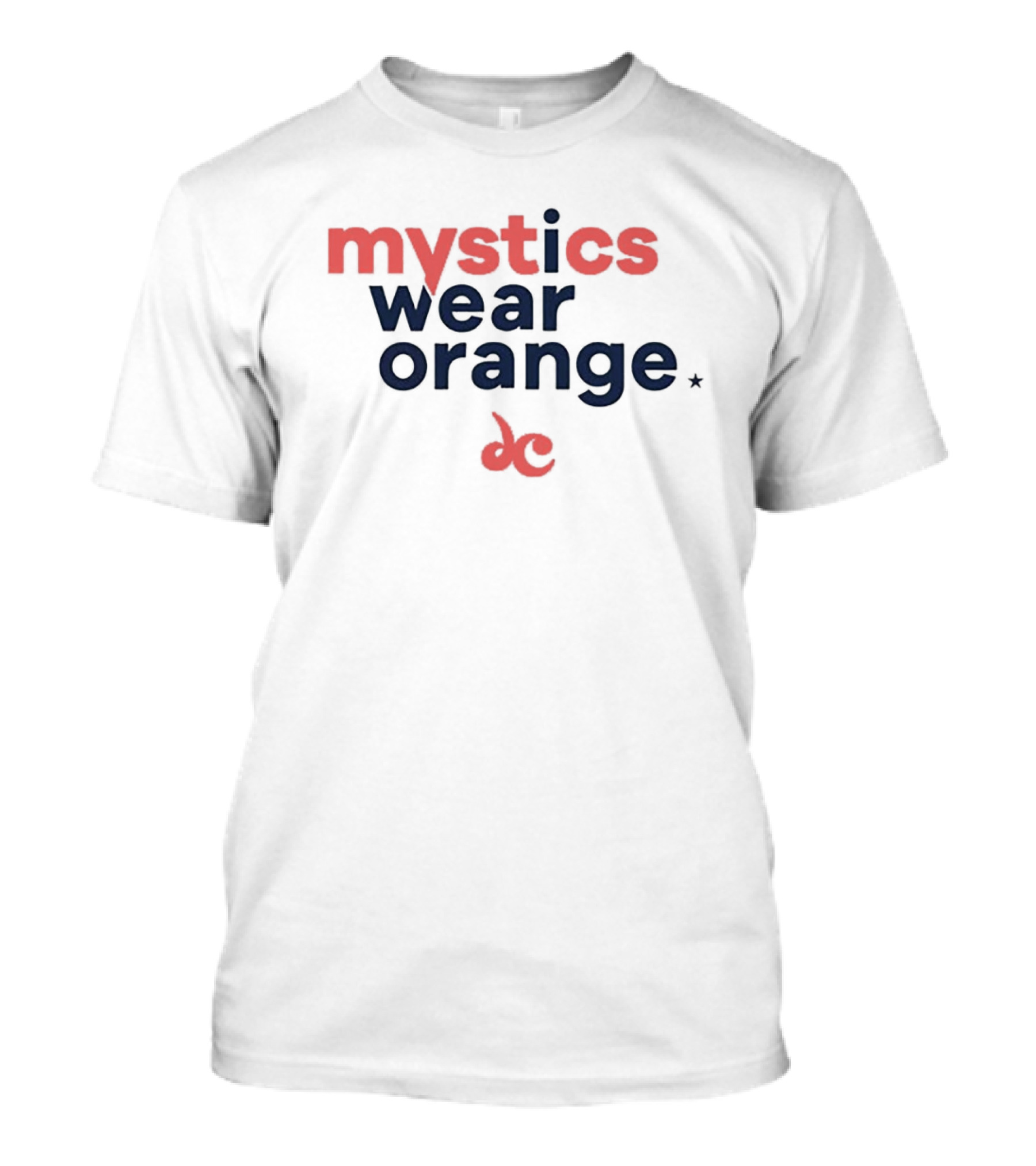 Mystics Wear Orange Karlie Samuelson Washington Mystics Promotion T-Shirt