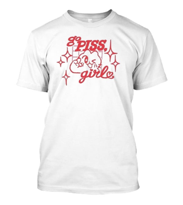 Go Piss Girl Cute Character With Stars T-Shirt