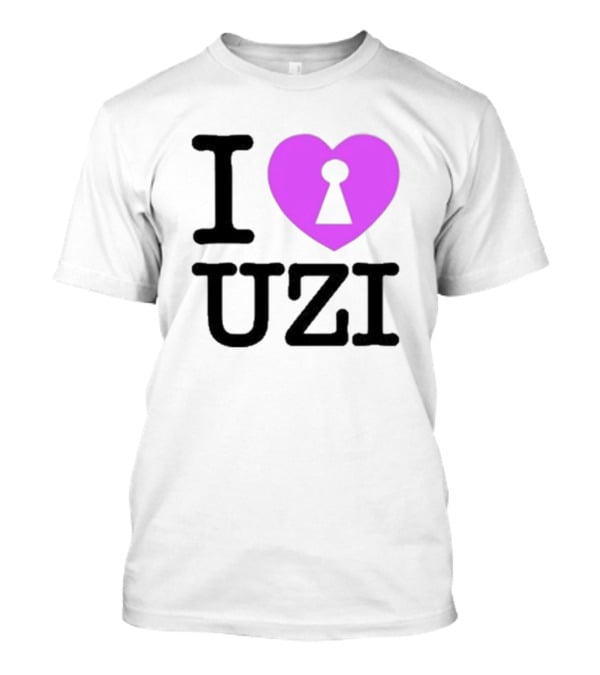 I Love Heart Keyhole Uzi T-Shirt