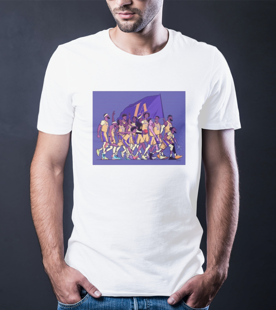 Los Angeles Lakers Walking Into The Playoffs Like NBA Team Players Together T-Shirt