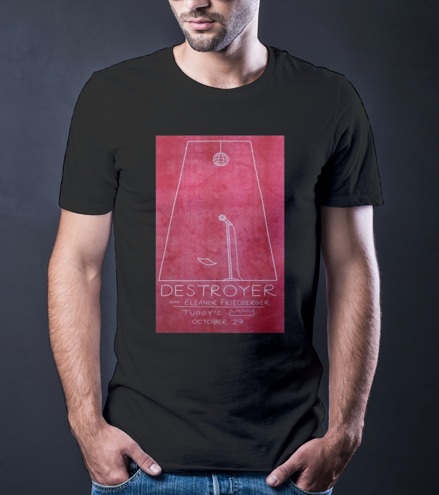Destroyer With Eleanor Friedberger At Tubby’s October 27 Kingston NY T-Shirt