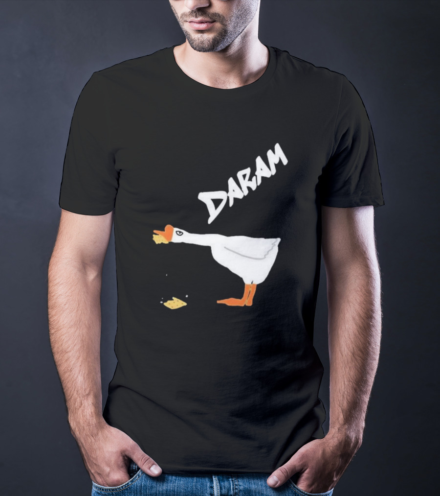 Goose Snack Humor Daram Goose Eating Cookie T-Shirt