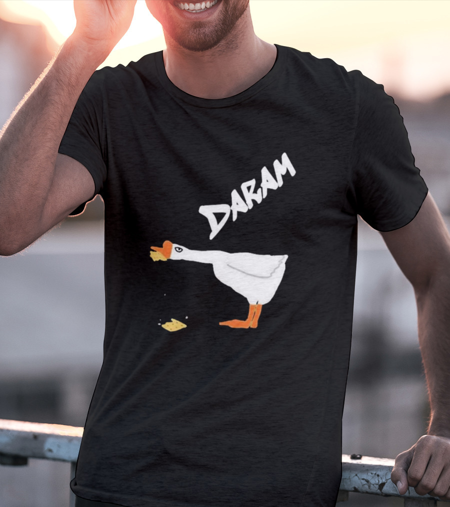 Goose Snack Humor Daram Goose Eating Cookie T-Shirt