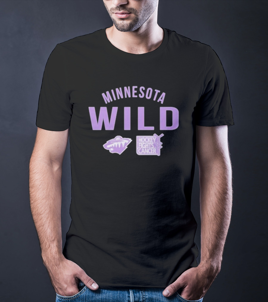 Minnesota Wild Hockey Fights Cancer T-Shirt